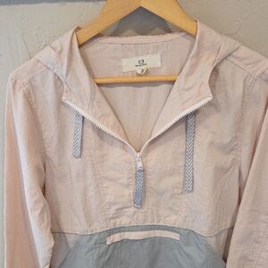 BelaZurè Two Tone Hooded Anorak Jacket Lightweight Coastal Minimalist Small